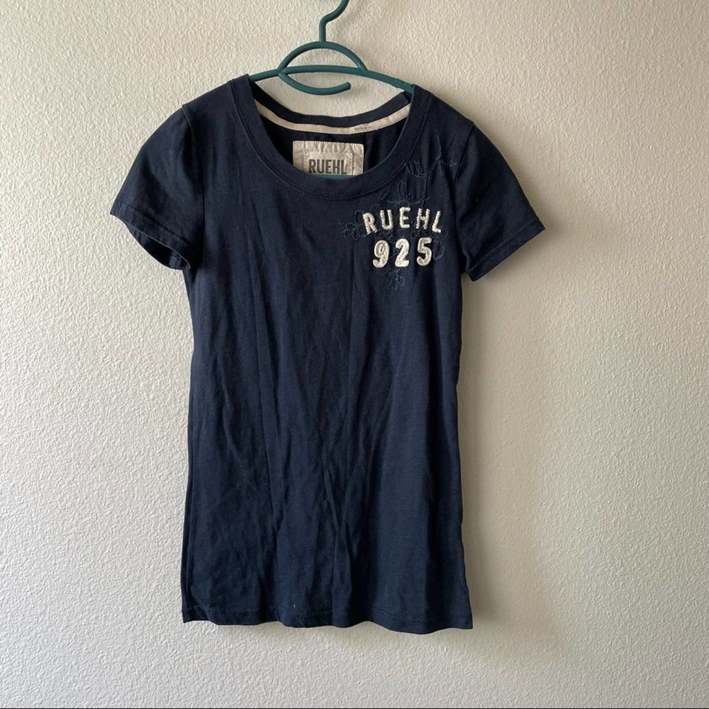Ruehl Y2K Embroidered Graphic Tee